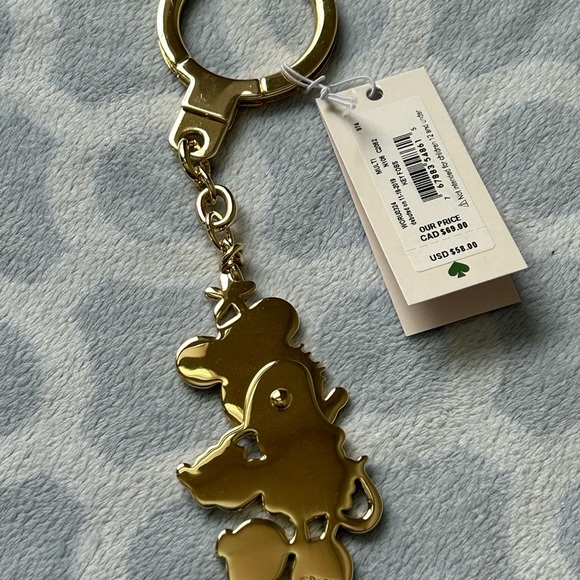 Kate Spade Gold and Red Minnie Mouse Key Holder - Picture 3 of 4